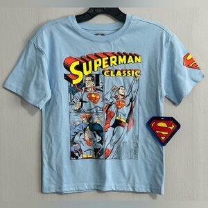 DC Comics Pale Blue Superman Logo Tee